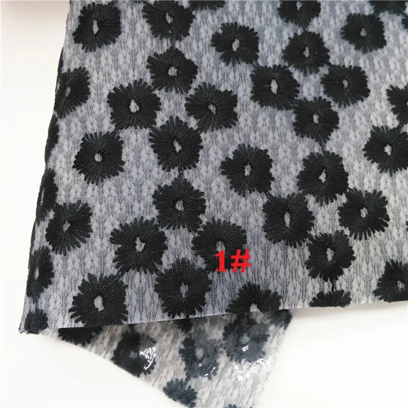Glitterwishcome 21X29 см A4 Размер Вышивка Цветы на чистой ткани листы для бантов, GM617A - Цвет: 1