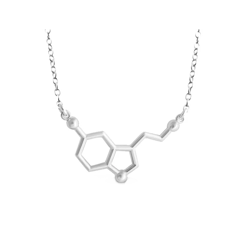 

Serotonin Molecule molecular necklace in jewelry for women The plating necklaces