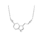 Молекула серотонина молекулярной Золотистое Ожерелье Ювелирные изделия для женщин покрытие ожерелья