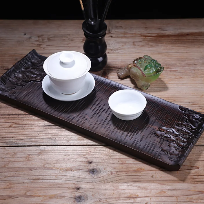

Handmade Wooden Tea Tray Vintage Natural Chinese Creative Tea Tray Table Luxury Zestaw Do Herbaty Kitchen Teaware DE50CP