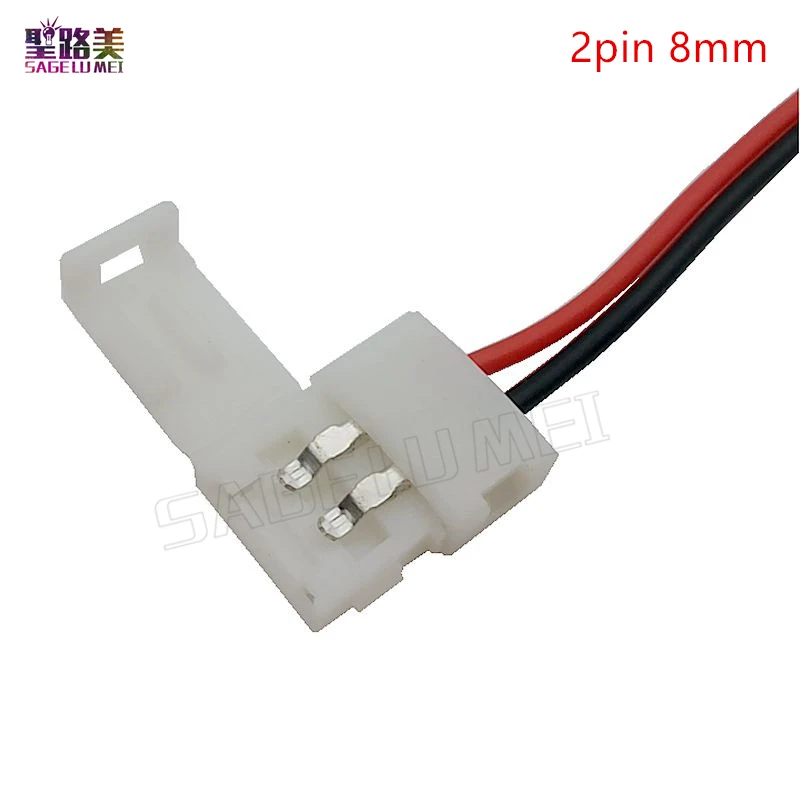 10 шт./лот 8 мм/10 мм 2Pin Светодиодная лента Соединительный кабель адаптер не нужно