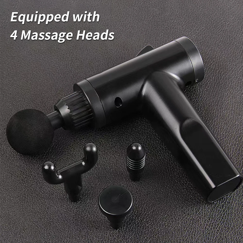 

Electric Muscle Massage with 4 Replaceable Heads 6 Speed Handheld Deep Tissue Body Massage for Neck Arm Shoulder Pain Reliev