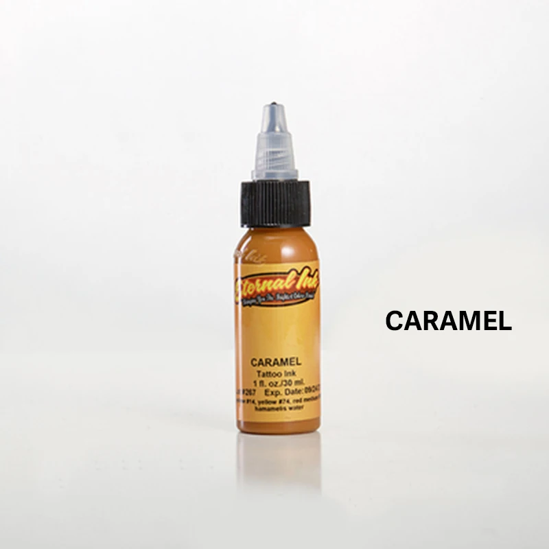 caramel Перманентная Татуировка чернила пигмент тату краска tinta Татуировка pigmento вечные чернила tinta tatuaje татуировка цвет encre татуировка - Цвет: caramel