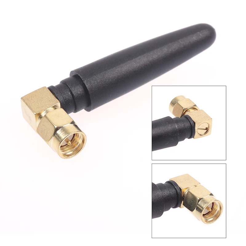 

1pc 2.4G wifi bluetooth Radio Antenna 2dbi Gain SMA Male plug connector Right Angle 2.4 g module