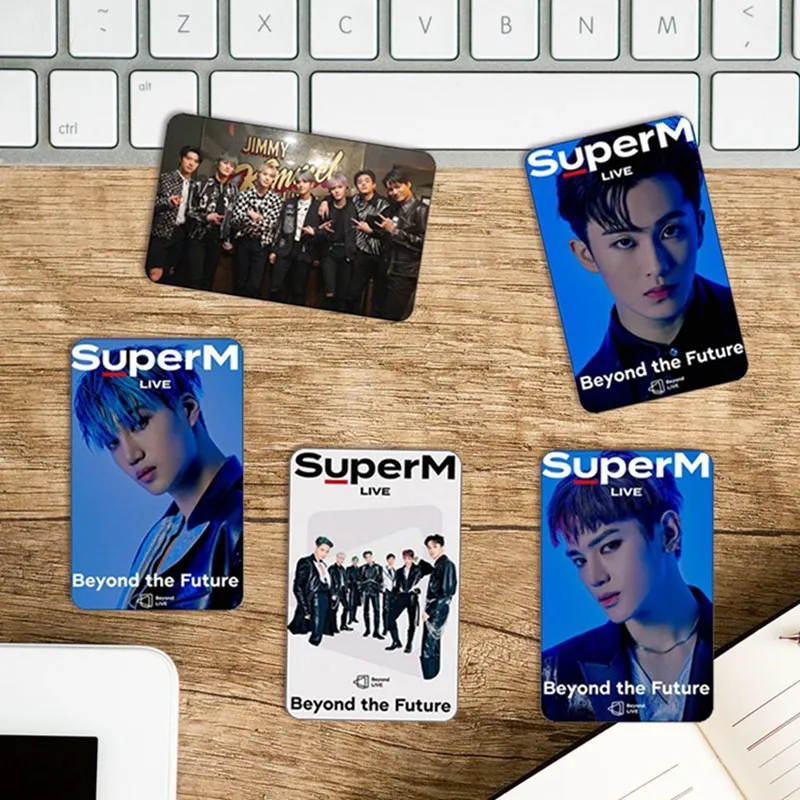 

10Pcs/Set KPOP SuperM Live Beyond the Future Photo Pictures Cards LOMO Cards Self Made Crystal Sticker Fans Supplies