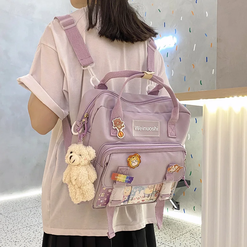 

Multi-purpose Small Backpack Women Cute School Backpacks Bag Summer Korean Girl Elementary Travel School Bags Kawaii Ladies 2021