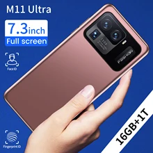 Global Version Smartphone M11 Ultra 16GB 1TB Snapdragon 888 7.3 Inch Cellphone 6800mAh 5G LTE Mobile