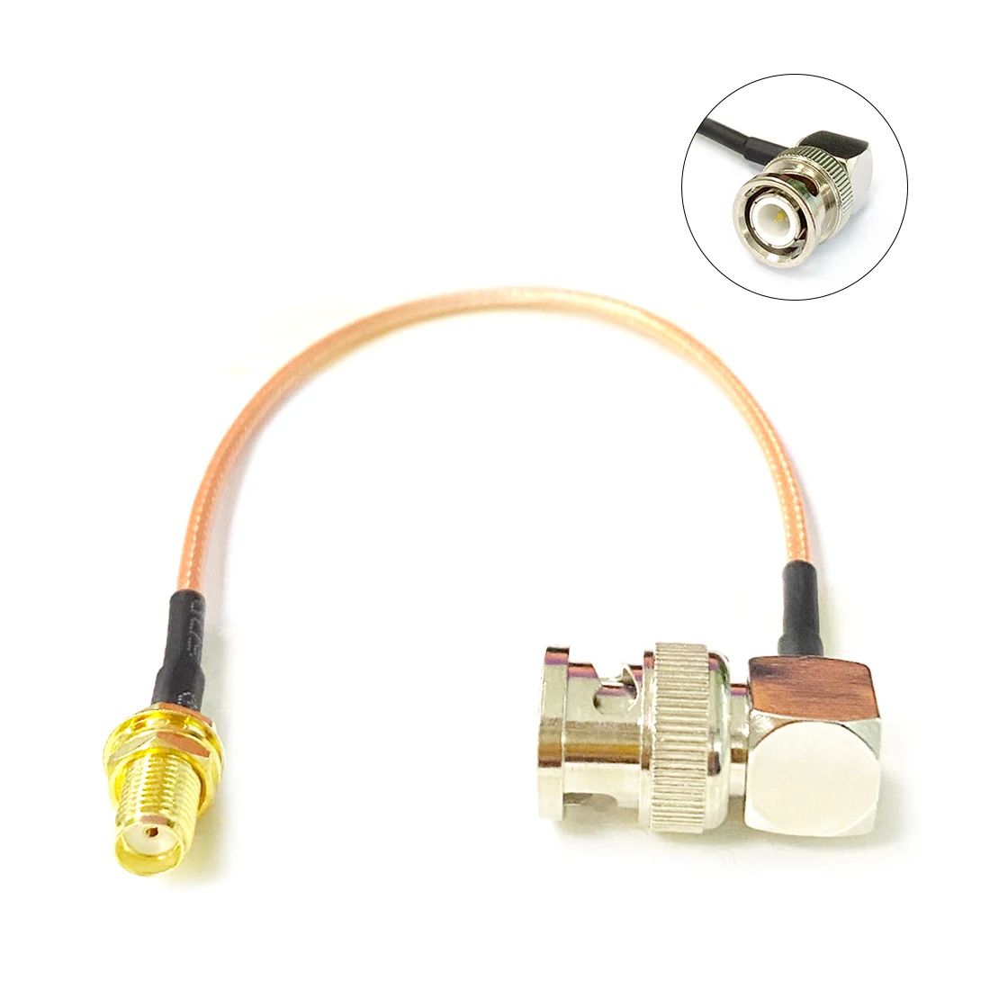 1pc SMA Female Nut to (RP)SMA/MCX/TNC/CRC9/MMCX/TS9/BNC/ Male/Female Pigtail Right Angle Cable Adapter RG31615/20/30cm New - купить по