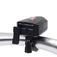 10v 80v motorcycle 2 4a dual usb waterproof power charger scooter handlebar cigarette lighter adapter moto accessories