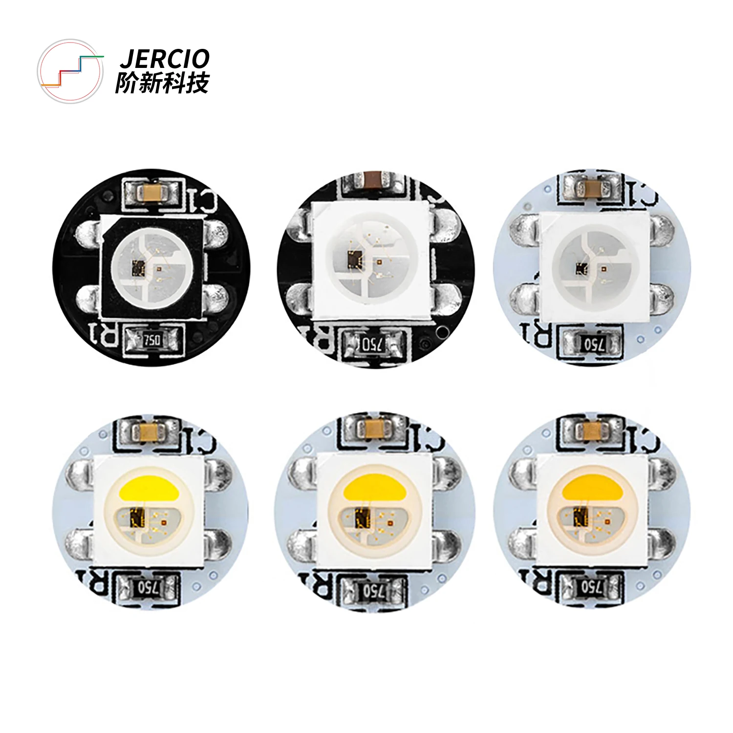 JERCIO 10 ~ 1000 шт. светодиодный мини экран 256 дюймов (аналогичный ws2812b) 4 PIN волшебный
