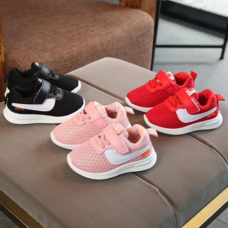 2019 дышащая Спортивная обувь для детей 1 3 лет модная на плоской подошве мальчиков