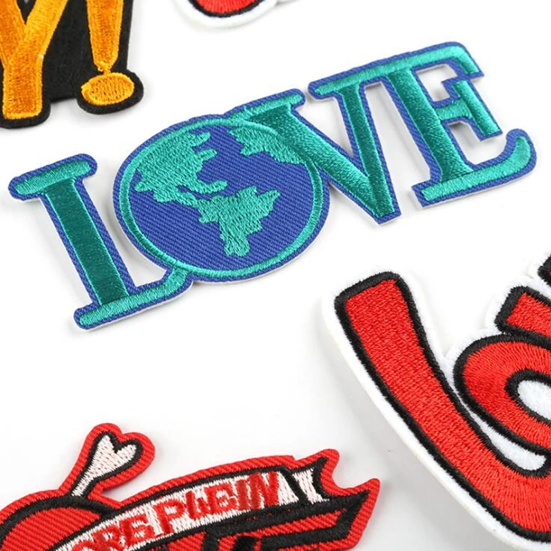 5 шт. вышитые патчи с надписью Love|Заплатки| |