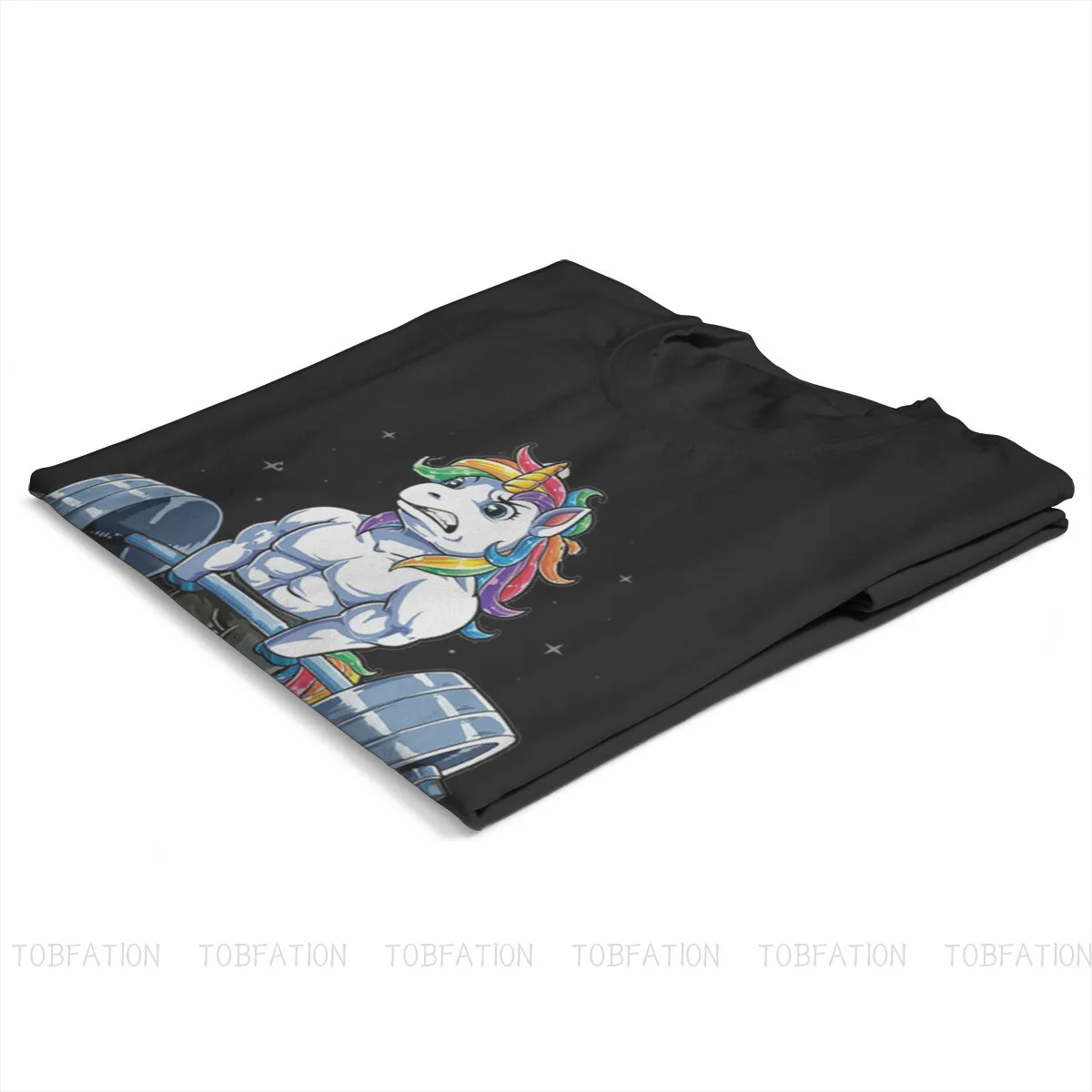 Футболка для фитнеса тренажерного зала с круглым вырезом единорог тяжелая