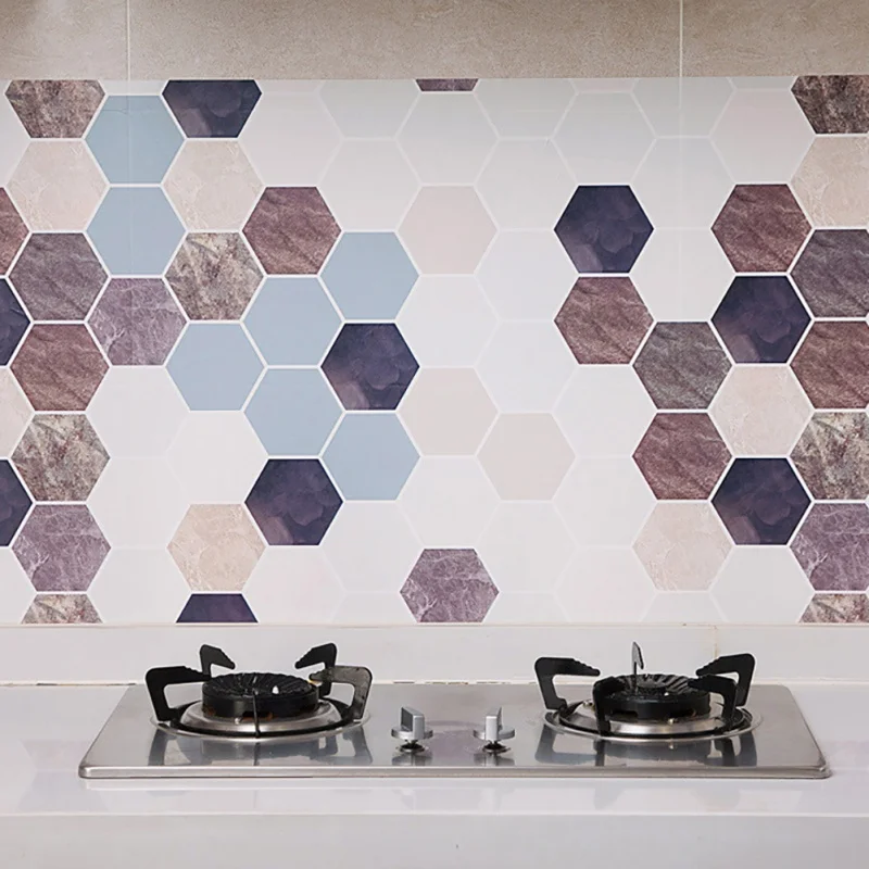 Водонепроницаемые самоклеящиеся наклейки на стену стикеры с шестигранным