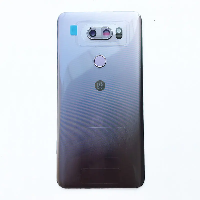 ZUCZUG новая Оригинальная стеклянная крышка батареи для LG V30 задний корпус с объективом камеры+ гибкий кабель отпечатков пальцев+ светильник вспышки+ логотип