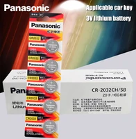 panasonic original 100pcslot cr 2032 button cell batteries 3v coin lithium battery for watch remote control calculator cr2032