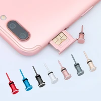mobile phone earphone jack earphone dust plug two in one card pin multi color optional bulk wholesale 3 5mm general new metal
