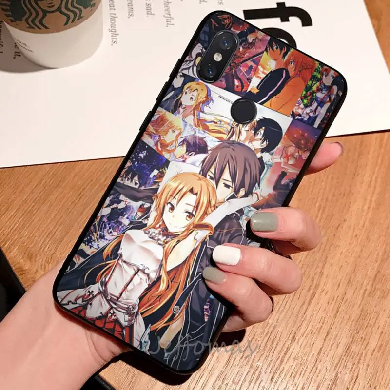 

Japan anime Sword Art Online Phone Case For Xiaomi Redmi note 7 8 9 t max3 s 10 pro lite