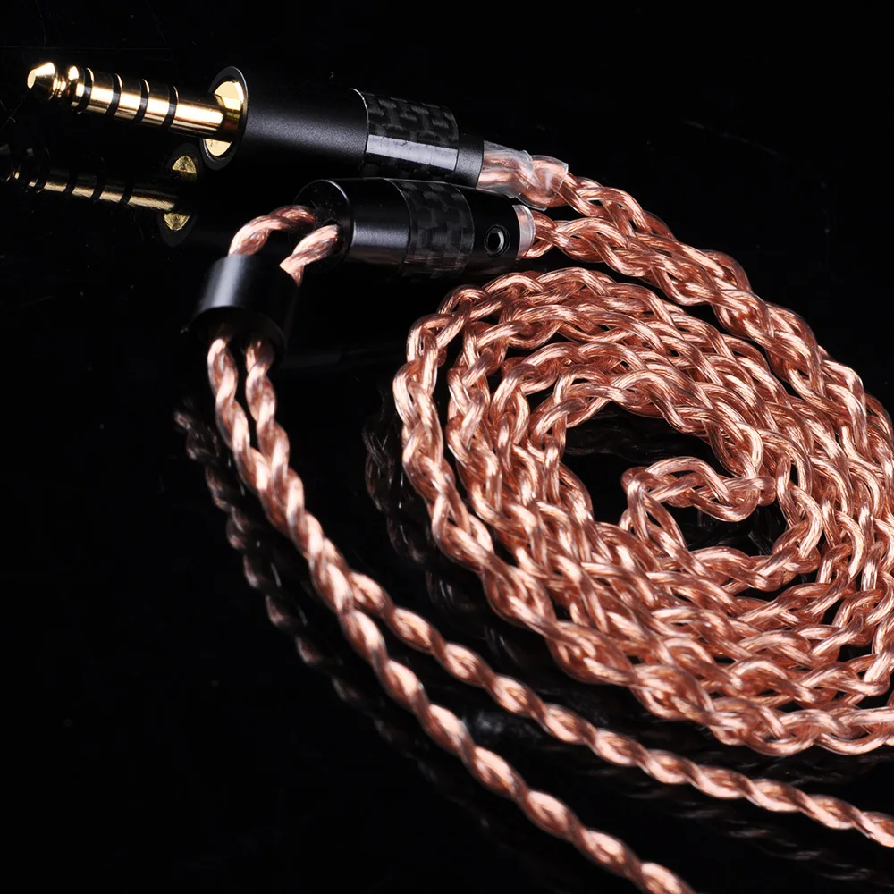 OFHC 24 AWG 6N высокой чистоты Медь кабель 2,5/3,5/4,4 мм балансный кабель с MMCX/2PIN/QDC для BL-03 BLON ZS10 PRO ZSX C12 BA5