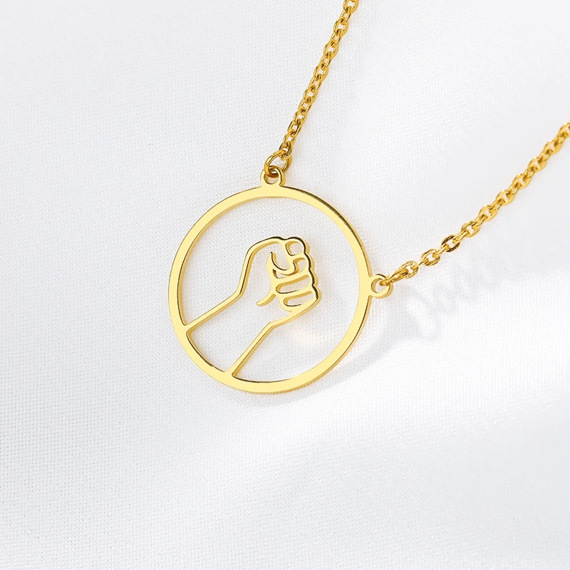 Несколько жестов ожерелье кулон забавные ювелирные изделия из нержавеющей стали