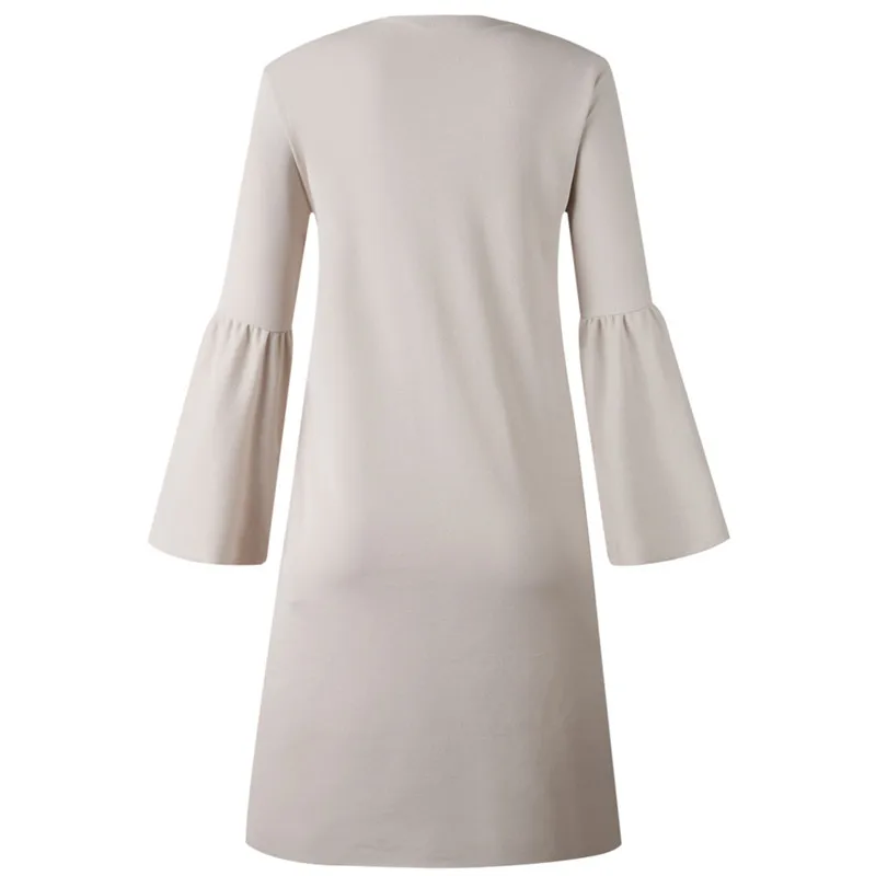The New Hot Sales Concise Streetwear/Casual/Office Lady Flare Full Sleeve Solid Color V-Neck Medium Long Cardigan Womens Sweater |