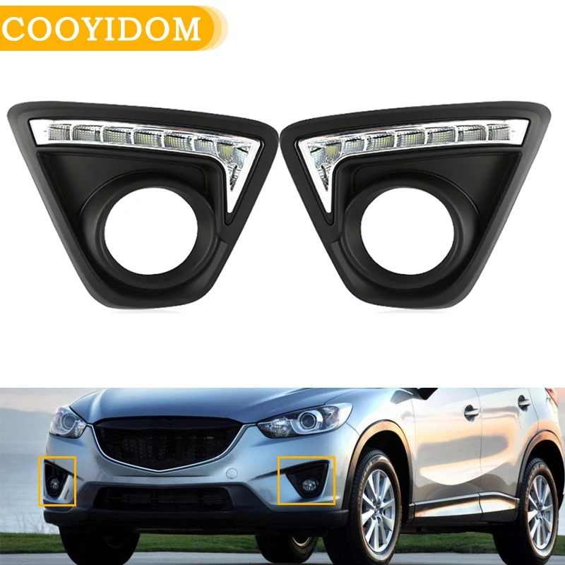 Автомобильный светодиодный DRL дневные ходовые огни дневной свет с черным матовым