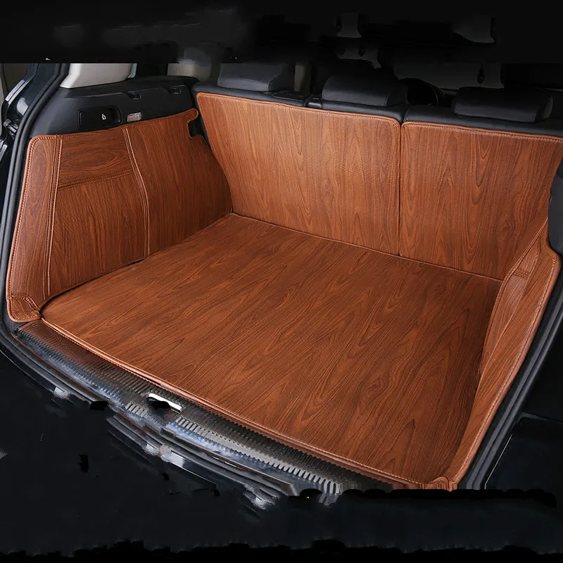 

Full Cover Wood Grain Waterproof Boot Carpets Durable Custom Car Trunk Mats for Land Rover Discovery 3/4/5 Discovery Sport