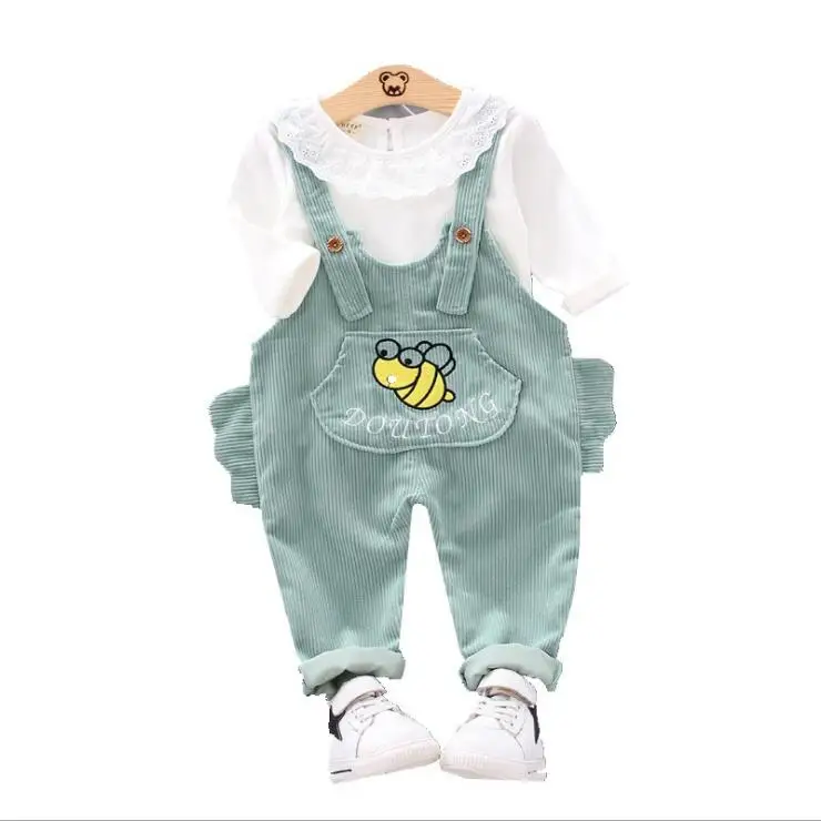 Детский комбинезон с длинными рукавами и карманами Honeybee хлопковая одежда для