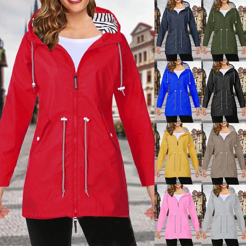 

Jacket Lightweight Raincoat Outdoor Clothes Women Jacket Coat Windproof Transition Jacket Female Raincoat Camp Jackets