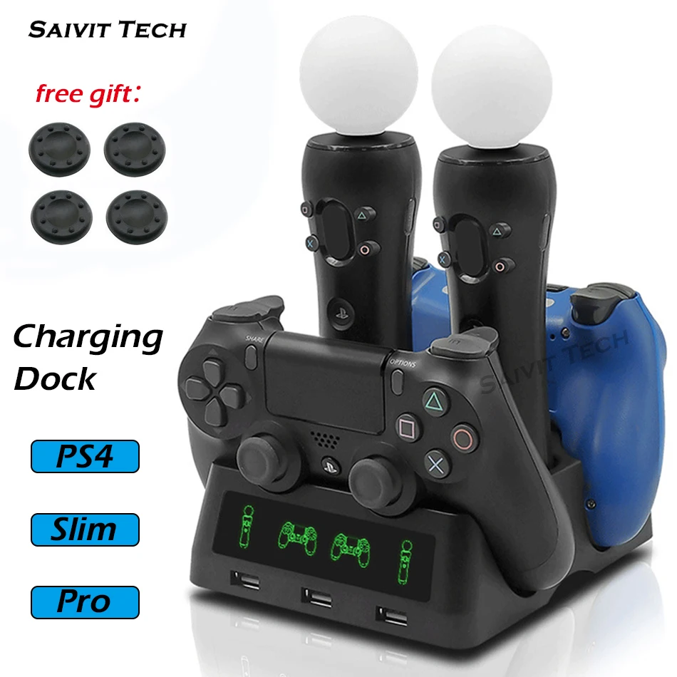 Newest PS4 PS Move VR PSVR Joystick Gamepad Charger Stand Controller Charging Dock for PS VR Move PS 4 Games Accessories