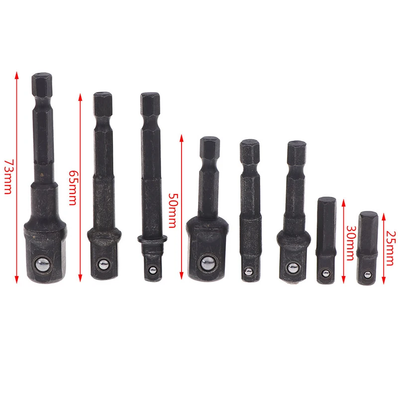 

8 Pcs/lot Impact Driver Drill Bits Bar Socket Adapter Set Hex Shank Steel Ball Adapter Set Good Quality