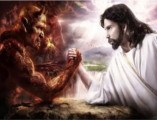 

Алмазная картина "сделай сам" 5D, фигурка, вышивка крестиком, алмазная вышивка, Бог и дьявол, Рождественское украшение