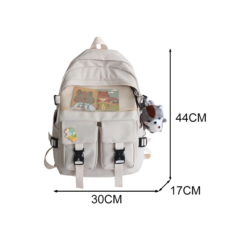 

Harajuku High School Students Shoulder Bags Large Capacity Nylon Female Backpacks Cute Female School Bags Casual Girl Laptop Bag