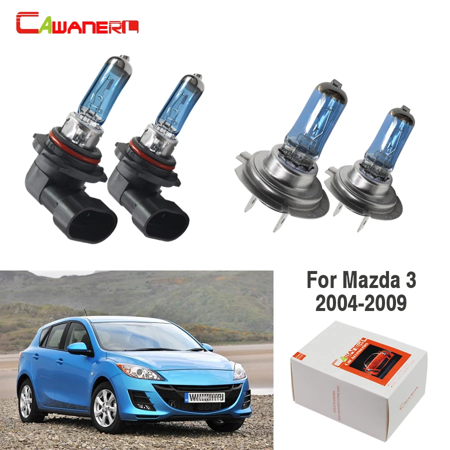 Cawanerl для Mazda 3 2004 2009 100W фары автомобилей головной светильник с дальним светом +