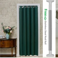 yvonicky sustainable blackout door curtain divider bedroom bay window sunshade blinds student bed partition net rod rail free