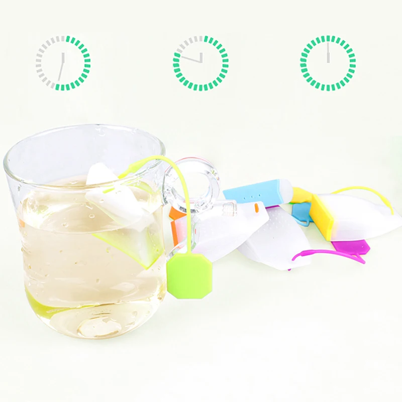 3 цвета пищевой силикон ситечко для чая пакетики кофе рассыпного Листьев