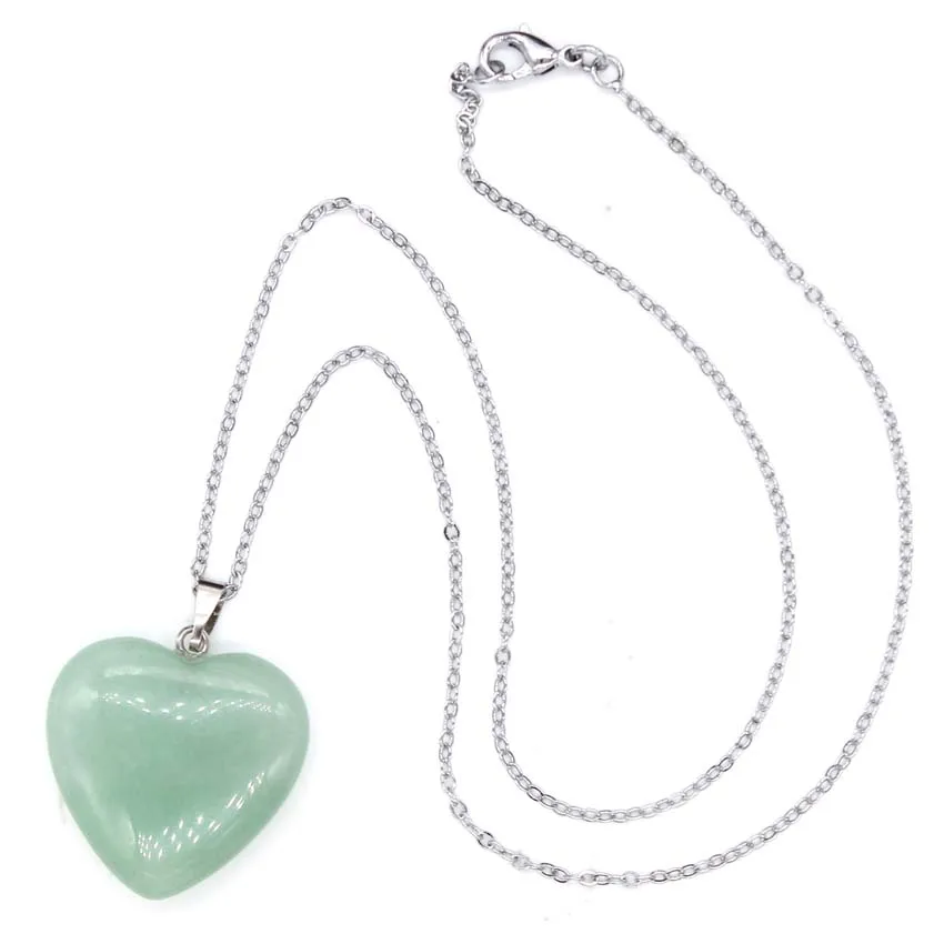 KFT модный серебряный позолоченный Любовь сердце кулон в форме камня