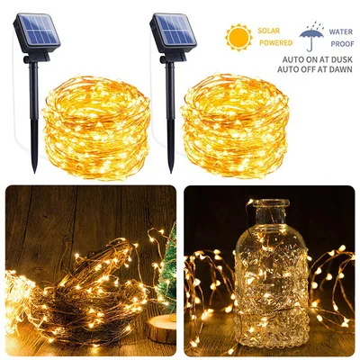 

Solar String Fairy Lights 30m 300LEDs / 5M 50 LEDs Waterproof Outdoor Garland Solar Power Lamp Christmas for Garden Decoration