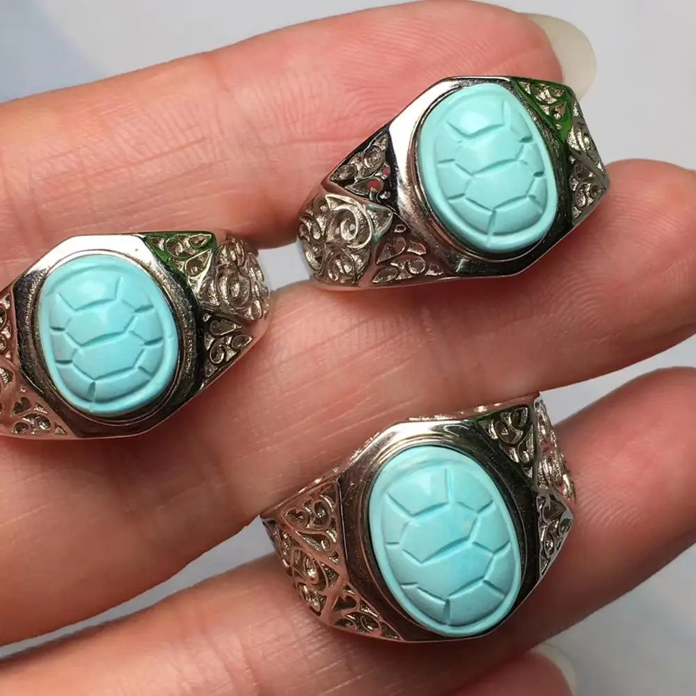 Натуральный естественный бирюзово зеленый кристалл регулируемое женское кольцо