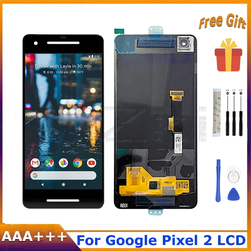 

AAA+ Quality 5.0"For HTC Google Pixel 2 LCD Display Panel Glass Touch Screen Digitizer Assembly Pixel2 Replacement Repair Tools