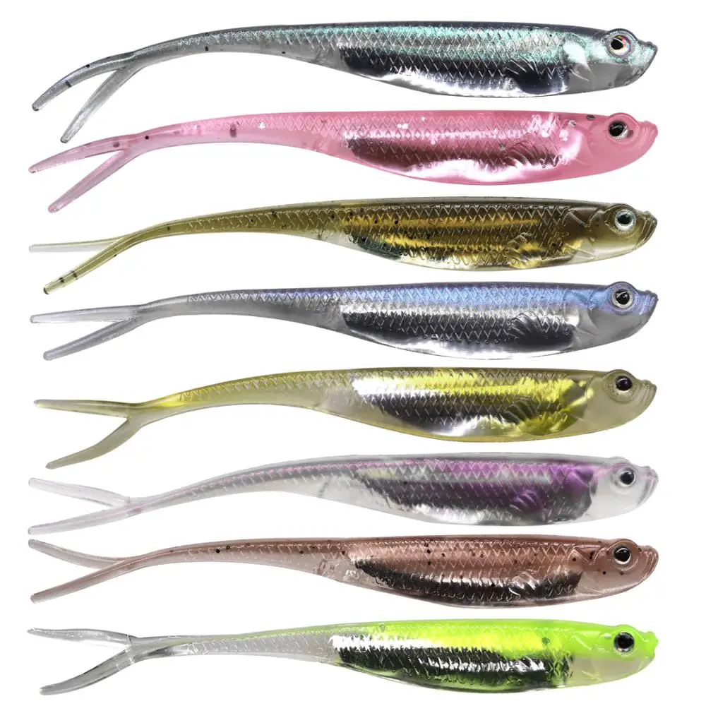 

6pcs/lot Soft Jerk Bait 7.5cm 1.8g Jerk Shad Soft Swimbait Silicone Soft Lure Worm For Carp Fishing