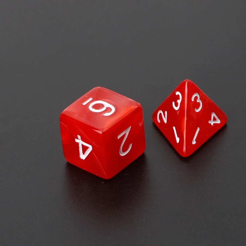 7 шт. многогранные кости белые цифры для Dragon Pathfinder D20 D12 2xD10 D8 D6 D4 M5TC | Спорт и