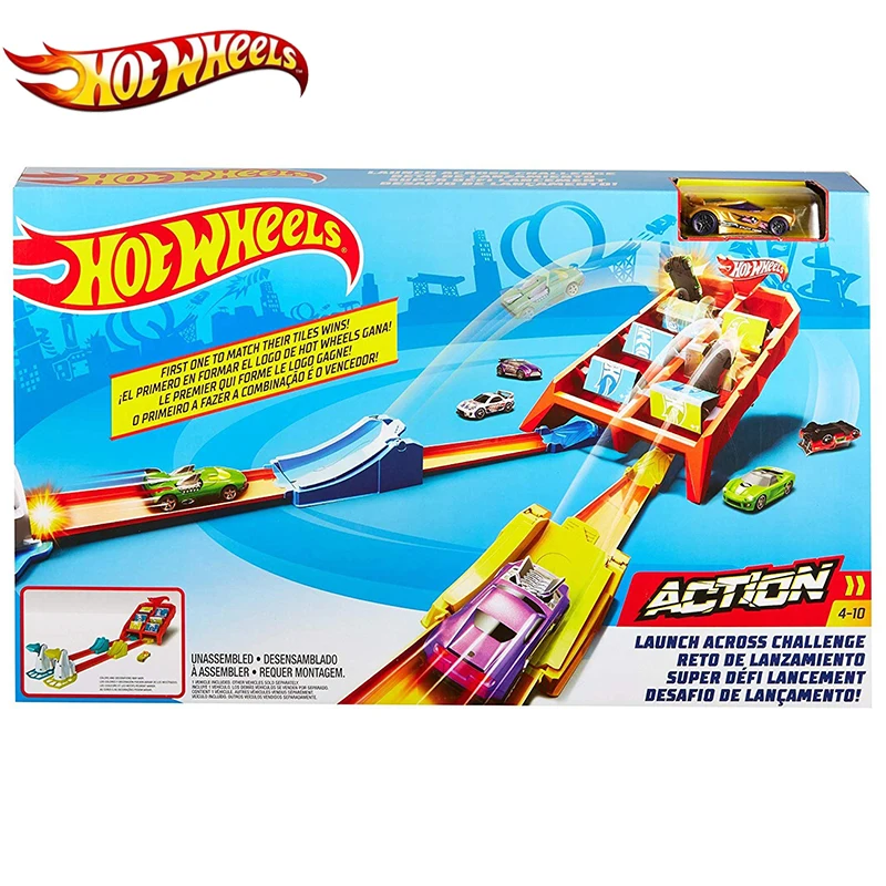 

Leaping Score Competitive Hot Wheels Track Set Diecast Models Car Accessories Boys Indoor Playing Juguetes for Children Gifts