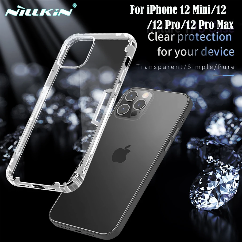 

For iPhone 12 Pro Max Case For iPhone 12 mini 12 Pro Cover Nillkin Nature Case Clear Soft Silicon TPU Back Cover For iPhone12