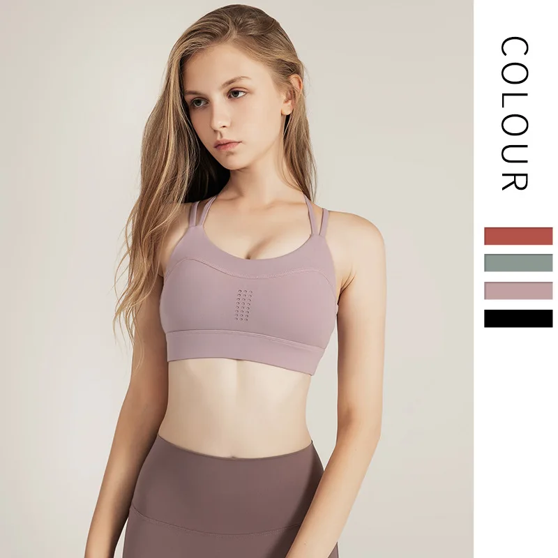 Новые осенние женские спортивные бюстгальтеры для йоги противоударные