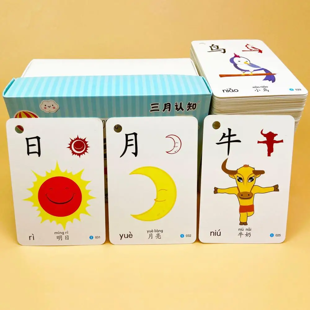 Детский сад китайские карты Pinyin персонажи Hanzi обучение возрасту грамотность