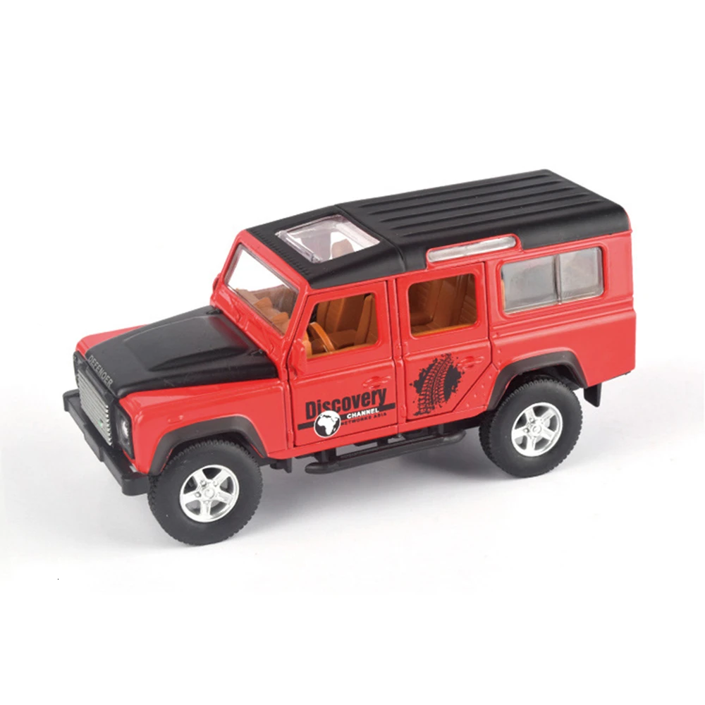 1:36 Land Rover Defender Vehicles Hot Wheel автомобильный металлический тренажер литой под давлением игрушечная модель - Цвет: Red NO BOX