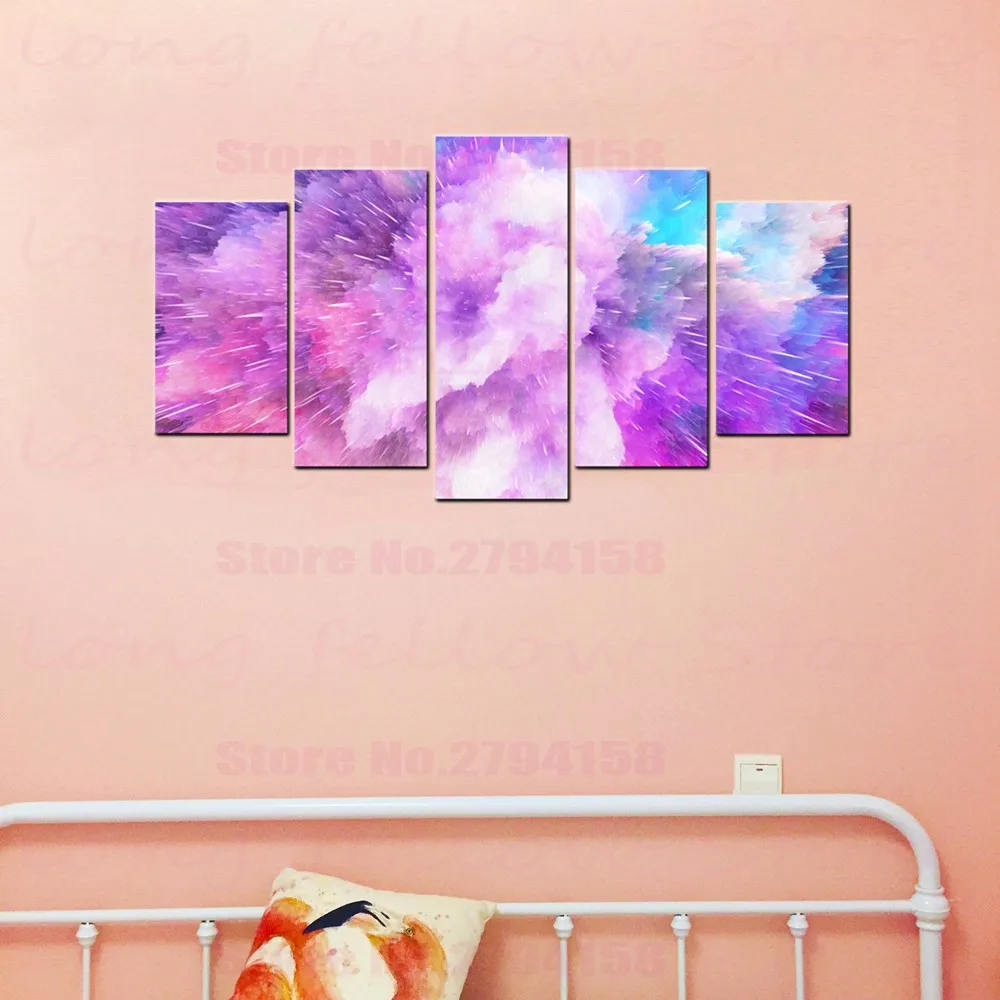 

Abstract Wall Art Space Landscape Pictures for Dining Room Office Wall Decor 5 Pieces Poster Canvas Print Home Decor Drop Ship