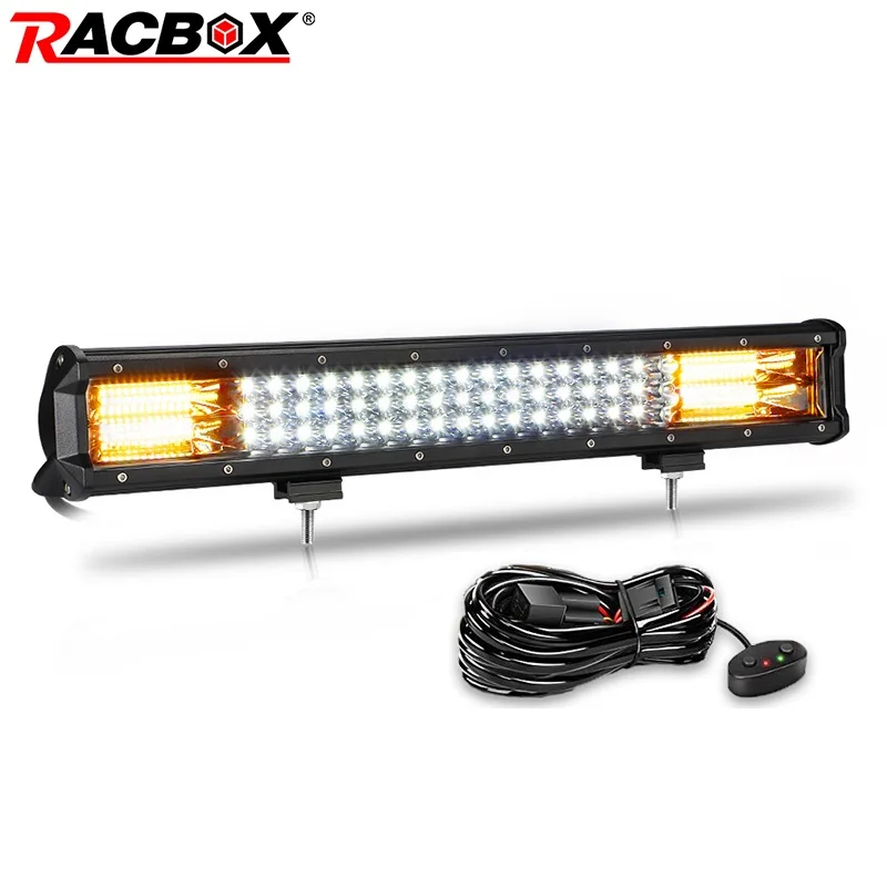 Трехрядная светодиодная фара двухцветный прожектор для внедорожника грузовика