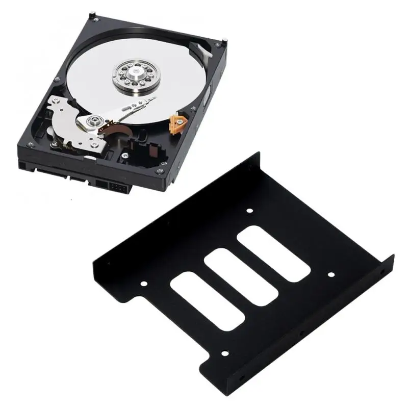 

2020 Новый Универсальный 2,5 "до 3,5" SSD 2,5 "металлический адаптер Монтажный кронштейн держатель жесткого диска для настольного ПК жесткий диск